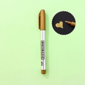 1pc Metal Color Craft Pen Creativity Simple 1.5mm Metallic Paint Marker Pen