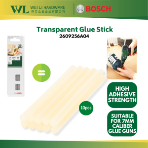 BOSCH 2609256A04 Transparent Glue Stick(7mm)/Pistol Gam Panas/Hot Glue/Batang Gam