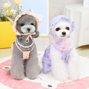 DY Loving Quần Áo Cho Chó Trang Phục Dây Co Giãn Lưới Dễ Thương Phong Cách Hàn Quốc Có Mũ Áo Cotton Thoáng Khí Cho Chó Mèo ShihTzu Trong Vòng 9Kg