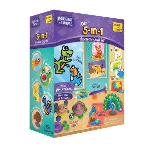 Imagimake 5 in 1 Awesome Craft Kit | Over 15 Projects Creative DIY Arts & Crafts Kit for Kids | Activities for Kids 6-8-12 | Gifts for 56789101112 Years Old Girls & Boys