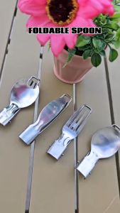 CAMPING FOLDABLE CUTLERY SET TRAVEL DINNING SET SUDU GARFU LIPAT ALAT MAKAN
