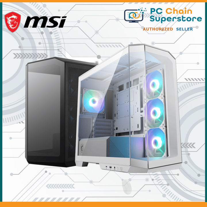 MSI MAG Pano M100R PZ mATX Tower Tempered Glass PC Gaming Casing (Black ...