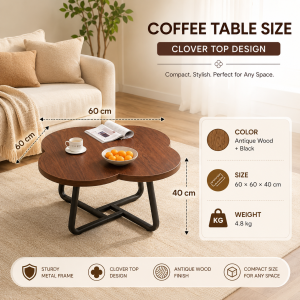 YONEZAWA 2 Pieces Combination Coffee Table Nordic Style Center Table Modern Tea Table Side Table Round Metal Sofa Table