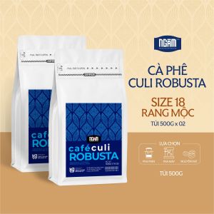 Cà Phê Culi Robusta 500g – Size 18 – Rang Mộc Xay Sẵn – Pha Phin Pha Máy và Nguyên Hạt - Đậm Vị Cà Phê Việt Hương Thơm Tự Nhiên
