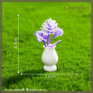 [Carmelun] 1:12 Dollhouse Miniature Flowerpot Potted Plants Bonsai Model Garden Decor Toy Micro Landscape Doll House Accessories