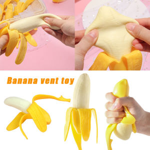 Decompression Toys Peeling Banana Squishy Slow Rising Jumbo Lanyard Funny Stress Antistress Banana Toy For Children Gift