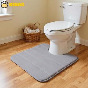 【N2HAO】 U-shaped Toilet Mat Bathroom Mat Bathroom Carpet Bathroom Carpet Memory Foam Bath Mat Anti-skid Super Absorbent