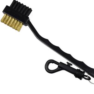 Golf club cleaning brush Double-sided brush Club brush Copper-bristled plastic brush