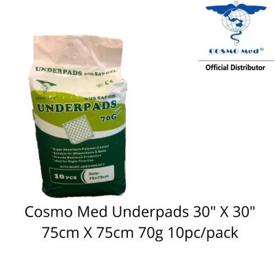 COSMO Med Pee Pads/Bed Pads/Blue Sheet/Adult Underpad Premium Quality *Superb Polymer Absorbency.*