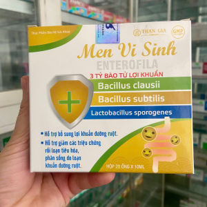 Men vi sinh ENTEROFINA Hỗ trợ bổ sung lợi khuẩn giảm rối loạn tiêu hóa giảm tiêu chảy phân sống do loạn khuẩn đường ruột