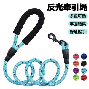 Night-Glow Dog Leash | Anti-Rush Reflective Nylon Leash for Outdoor Walking (1.2m x 1.2cm)