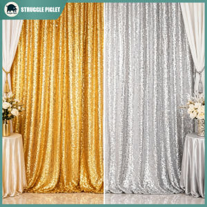 240*60cm Sequin Backdrop Curtain Sparkly Gold Silver Birthday Party Decor Wedding Baby Shower Party