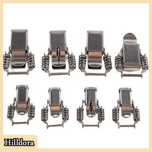[Hilldora] Stainless steel 304 spring hasp toolbox toggle latches lock wood suitcase buckle hinges Furniture Hardware Accessories