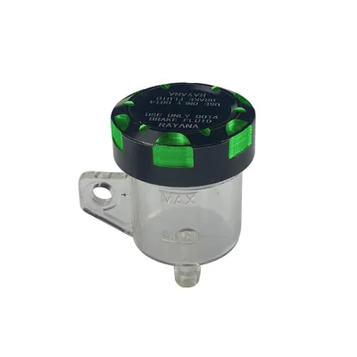 JaneDream Motorcycle Brake Master Cylinder Brake Fluid Reservoir Transparent Motorcycle Brake Oil Tank Motorcycle Upper Pump Oil Cup with CNC Cap