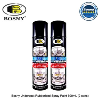 Bosny Undercoat Rubberized Spray Paint 600mL (2 Cans)