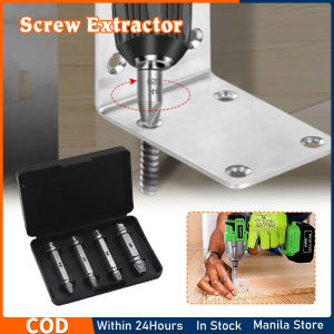 4 pcs Damaged Screw Extractor Set All-Purpose HSS Bolt Extractor Screw Remover Stripped Screw Extractor Kit