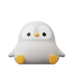 DNFIWN3 2 Levels Dimmable Penguin Nursery Night Light Timing Function Touch Control LED Squishy Silicone Lamp Warm Light Animal Dorm Decor lamps for Kids