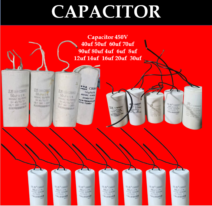 TOYU Capacitor 450V 4uf - CBB60 8UF 12UF 14UF 16UF 20UF 30UF 40UF 50UF ...