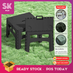SKPLUS Portable Foldable Kids Study Table Chair Set Plastic Studying Learning Dining Table With Chair - Fulfilled by SKPLUS