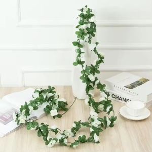 250CM Artificial Rose Flowers for Wedding Home Room Party birthday wedding Decoration Garden Outdoor Arch Christmas Rattan DIY Fake Plants Vine