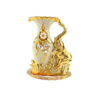 แจกันเซรามิกศิลปะกับรูปสลักช้างสำหรับตกแต่งการจัดดอกไม้สำหรับพื้นที่ใช้สอยหรือสำนักงานกลาง