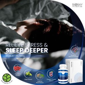 BIOBAY Rezwel (460mg) Vege Capsules Health Supplement | Valerian Root Extract Passion Flower Extract  | Mood Balance imbang hormon