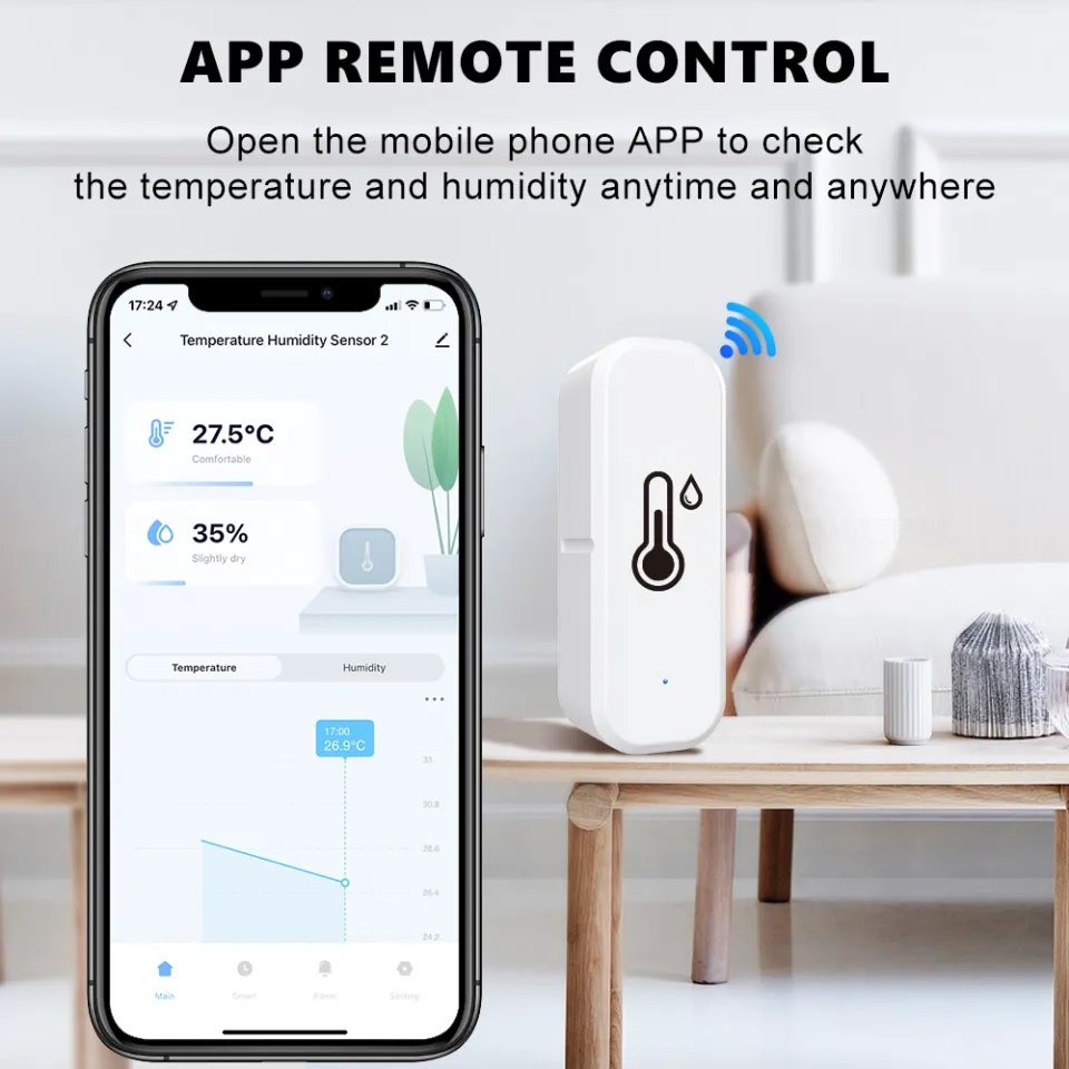 SMATRUL Tuya Wifi Smart Temperature Humidity Sensor Indoor