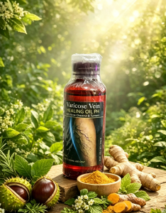 3pcs Varicose Vein Healing Essence Oil with Horse Chestnut &Turmeric for Body Care 60mL