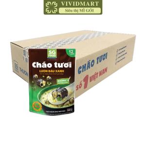 [THÙNG 30 GÓI] - SG FOOD - Cháo tươi SG Food 5 vị: Sườn non Cá hồi Tổ yến Lươn Cá lóc Cháo tươi ăn liền SG Food (240g/gói)