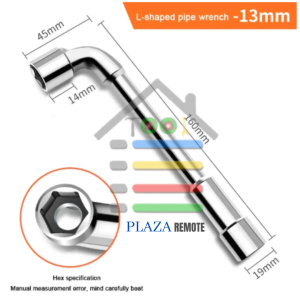 KUNCI TORSI HEXAGONAL SOCKET L 2 SISI KUNCI PAS KUNCI SET 8 - 19 MM