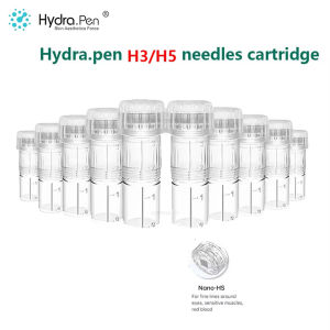 Hydra.Pen H5 5/10 cái kim Hộp mực H12 H24 H36 Nano HS nano-hr có thể điều chỉnh chất lỏng Đầu ra 3ml Huyết thanh Applicator dermapen Derma cho Hydra.Pen H3 H5