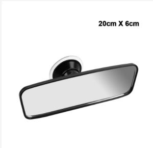 Car Wide-angle Rearview Mirror Adjustable Suction Cup 360° Rotates Interior Rear View Mirror