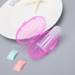 Halobaby Baby toothbrush soft silicone for newborn tongue brush baby finger toothbrush