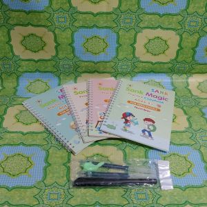 PAKET Magic CALISTUNG 4 Buku Belajar Menulis Anak PAUD TK English Indo