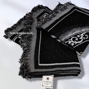 sajadah turki polycatoon warna hitam kiswah bebas pilih motif sejadah tebal ukuran dewasa
