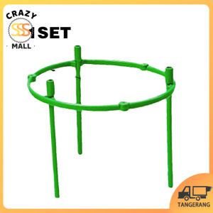 Set Penyokong Tanaman 6pcs Plant Stake Plastik Tahan UV Untuk Pot Bunga Kebun Mini Warna Natural