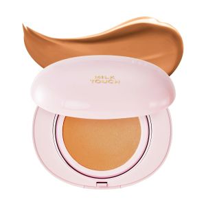 milktouch Cushion Foundation 24H Flawless Skin Radiant Shine No Oxidation Long-Lasting Non-Creasing 60% Hydrating Skincare Infused Korean Foundation (15N Fair Ivory)