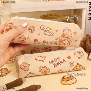 [COD] Laogeliang Phim hoạt hình thời trang vải capybara Panda thỏ bút chì túi dễ thương sáng tạo văn phòng phẩm hộp công suất lớn bút chì trường hợp đồ dùng học tập