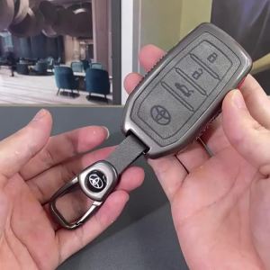 Car Key Case Cover For Toyota Yaris Cross 2023 Hilux Toyota Harrier Conquest Innova Zenix Sienta Noah 2023 Vellfire Alphard 2019 Full Protection Key Holder Shell Fob Cover