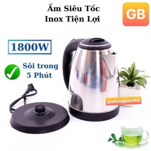 Ấm Điện Siêu Tốc Inox Cao Cấp 18L Cách Nhiệt An Toàn  - Tốc độ và khả năng tự động ngắt điện khi sôi khiến cho ấm đun nước siêu tốc ngày càng được nhiều gia đình lựa chọn.  - Ấm siêu tốc Inox 1.8 lít có chế độ hoạt động thông minh tự động chuyển chế độ