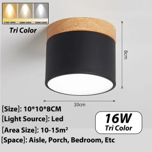 LED ceiling light nordic macaron modern minimalist creative solid wood Dining Room Bedroom Aisle
