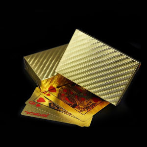 PVC Poker Cards Gold Foil Card Games Baccarat Texas Holdem Poker Plastic Waterproof Party Cards