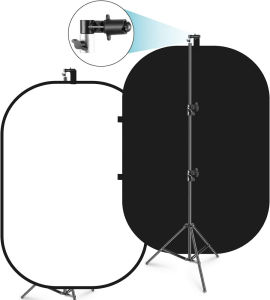 NEEWER 5x7ft/1.5x2m Chromakey Foldable Backdrop with Stand 8.5ft/2.6m 2-in-1 Reversible Blue Green Background for Photo Studio and Video Shooting Live Streaming