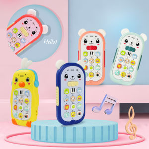 5 Colors Cute Cartoon Baby Phone Toy Teether Telephone Music Sound Machine for Kids Infant Early Educational Mobile Phone Toys Gift