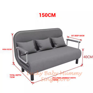 Minimalist Fabric Folding Multi-Functional Sofa Bed for Living Room or Study/FireheartWarrior