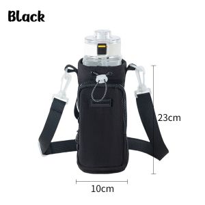 800-1000ML Collapsible Water Bottle Carrier Bag | Portable Foldable Holder with Adjustable Shoulder Strap Fits Tumbler/Bottle/Cup