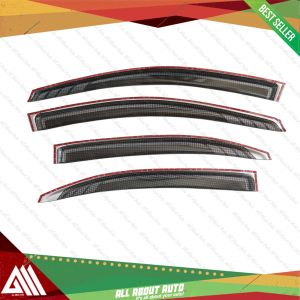 Toyota Vios 2008-2026 Rain Guard Window Door Visor (Two Toned / Black Net)