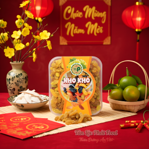 Nho Khô Chua Ngọt Tân Lộc Phát Chua Ngọt Không Đường Hộp 500g [HỘP TẾT]