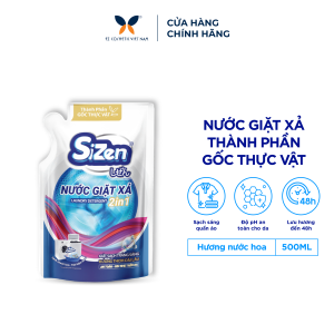 Túi Nước Giặt Xả Sizen 500ml - Đậm đặc lưu hương nước hoa lâu Chống ẩm mốc Không gây kích ứng da Làm sạch vải