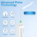 H2ofloss Water Flosser for Teeth Cordless, IPX7 Waterproof Oral Irrigator Dental with 5 Modes  6 Jets , USB Recharged and 300ML Water Dental Flosser for 30 Days Use at Home/ Travel. 